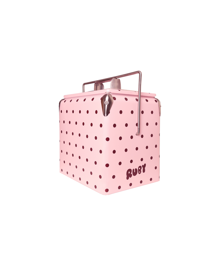 NAPOLEON MINI CHILLY BIN PINK BURGUNDY POLKA DOT