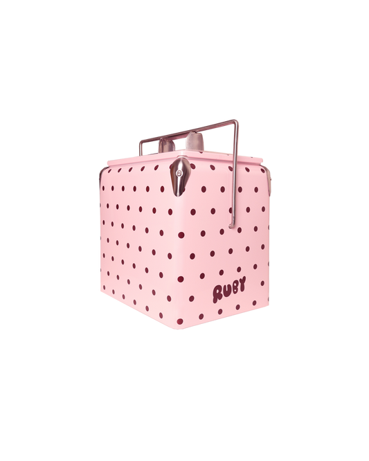 NAPOLEON MINI CHILLY BIN PINK BURGUNDY POLKA DOT