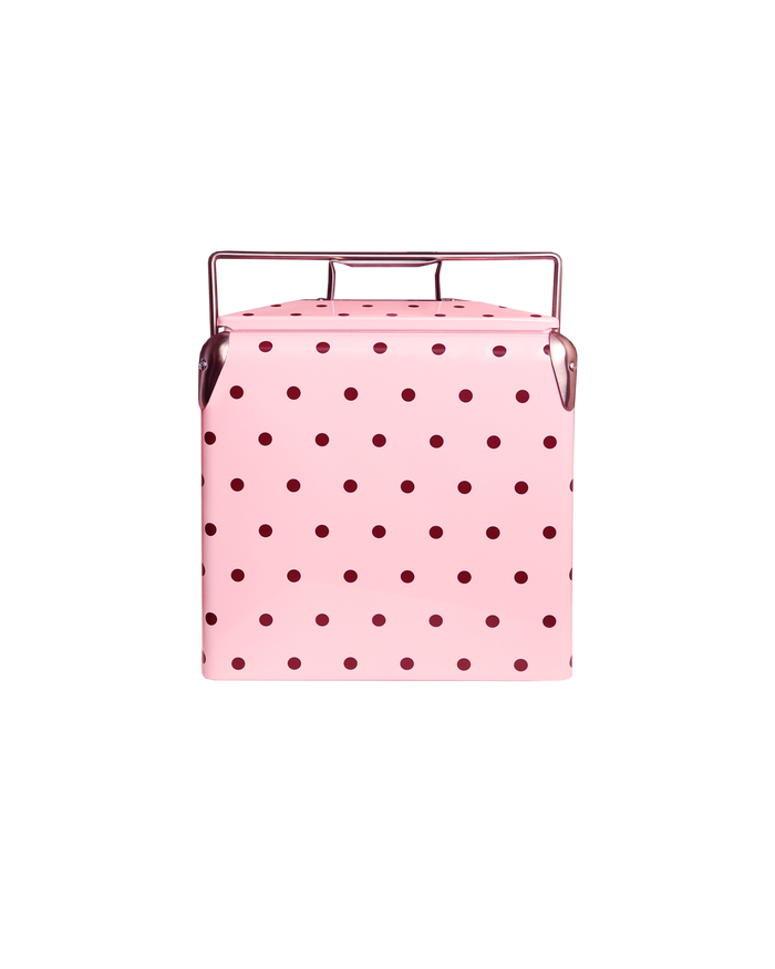 NAPOLEON MINI CHILLY BIN PINK BURGUNDY POLKA DOT