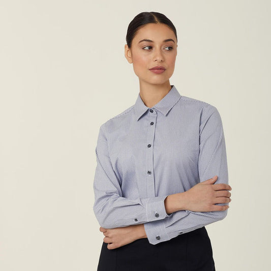 NNT Avignon Gingham Check Long Sleeve Slim Shirt CATUKS
