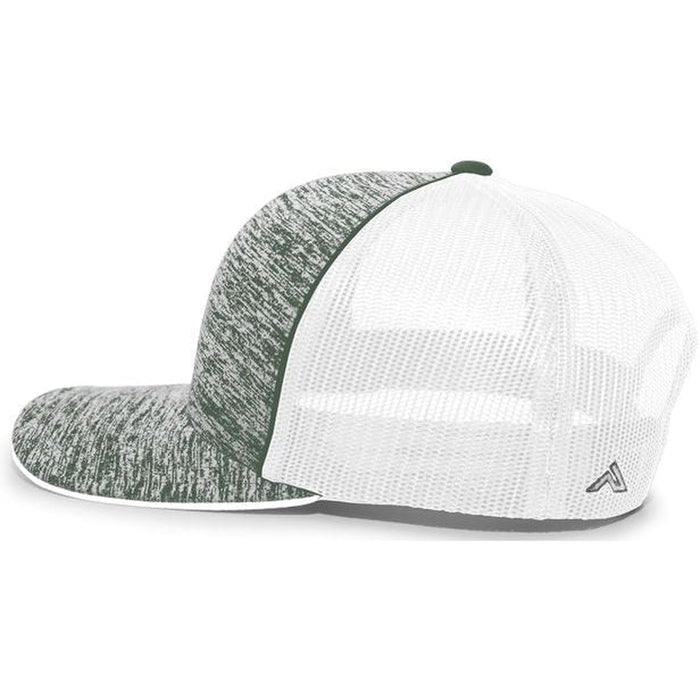no-logo Pacific Headwear Aggressive Heather Trucker Snapback Cap-Caps-Pacific Headwear-Thread Logic