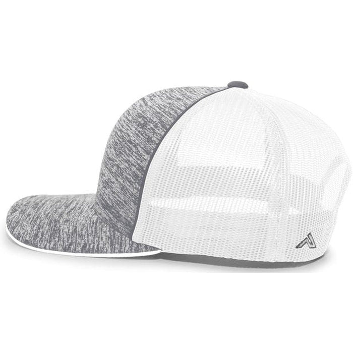no-logo Pacific Headwear Aggressive Heather Trucker Snapback Cap-Caps-Pacific Headwear-Thread Logic
