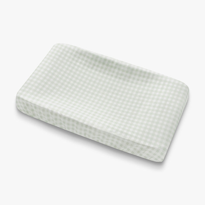 Green Gingham Changing Mat Cover
