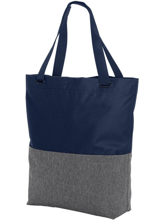 no-logo Port Authority Access Convertible Tote-Regular-Port Authority-Heather Grey/River Blue Navy-Thread Logic