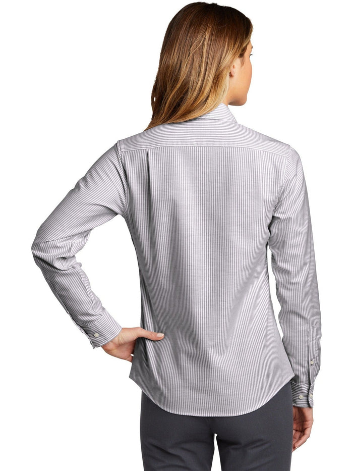 no-logo Port Authority Ladies SuperPro Oxford Stripe Shirt-Regular-Port Authority-Thread Logic
