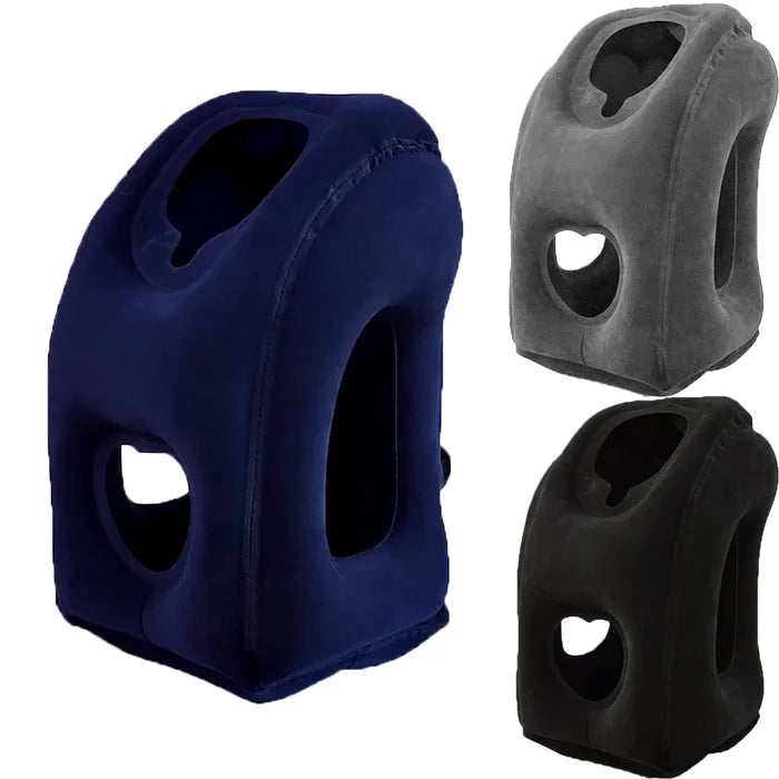 Portable Inflatable Travel Pillow Neck Support for Office  Sleepouts Outdoor Camping f2 Naps Airplane Flights Train
