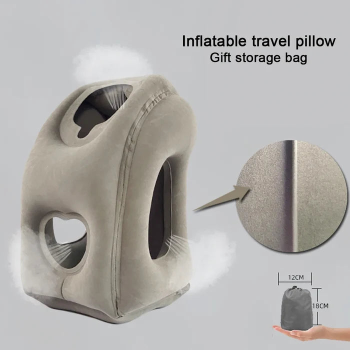 Portable Inflatable Travel Pillow Neck Support for Office  Sleepouts Outdoor Camping f2 Naps Airplane Flights Train