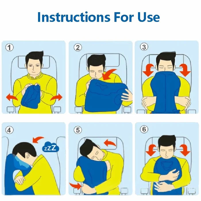 Portable Inflatable Travel Pillow Neck Support for Office  Sleepouts Outdoor Camping f2 Naps Airplane Flights Train