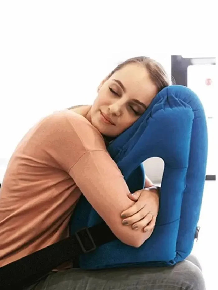 Portable Inflatable Travel Pillow Neck Support for Office  Sleepouts Outdoor Camping f2 Naps Airplane Flights Train