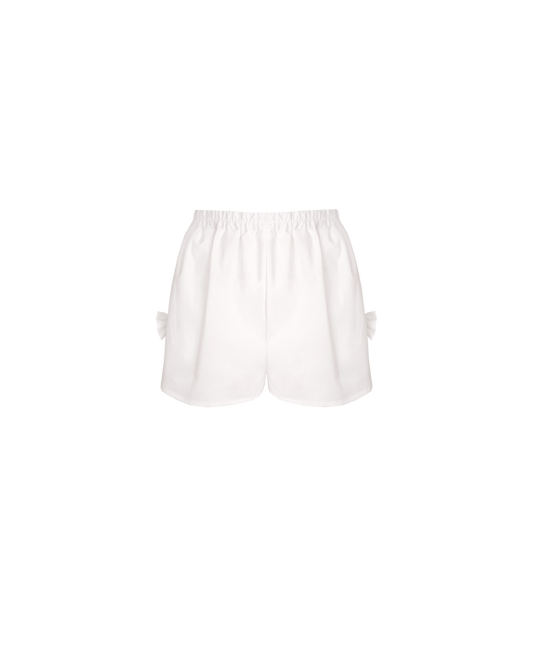RAQUEL BOW SHORT WHITE