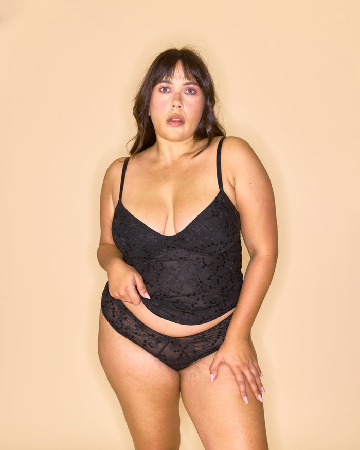 ROBYN CAMI BLACK EMBROIDERY