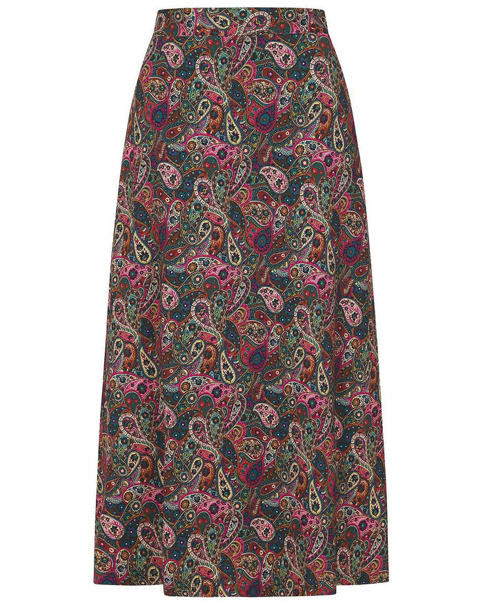 Rosalyn Patterned Viscose Pull On Skirt - Image 3 - The Classic Boutique