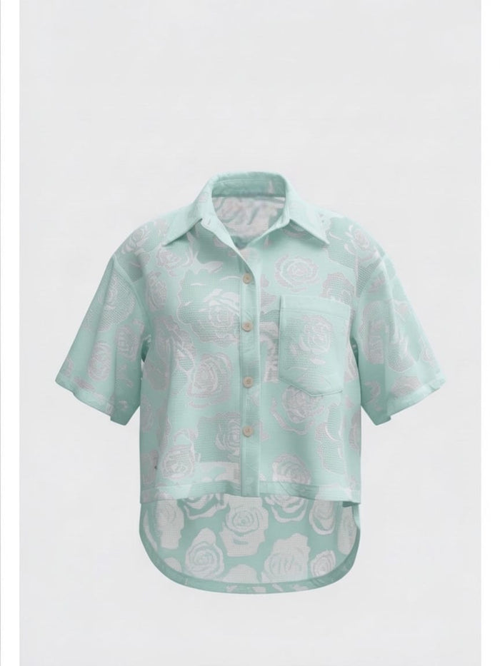 KSL2 Chandail Roselyne - Blouse fleurie translucide