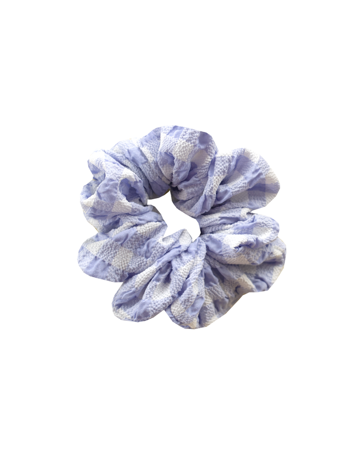 SABRINA SCRUNCHIE PERIWINKLE GINGHAM