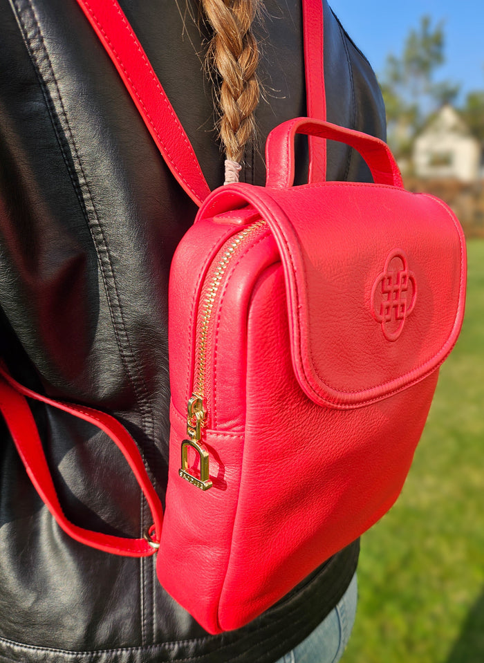Maxie Leather Mini Backpack - Bascora