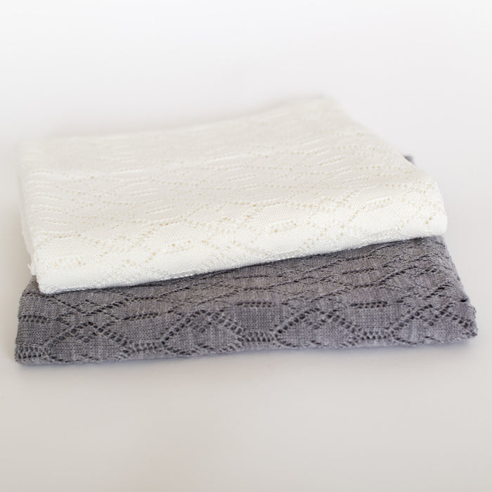 Silver Stream Merino Wool Lace Baby Blanket