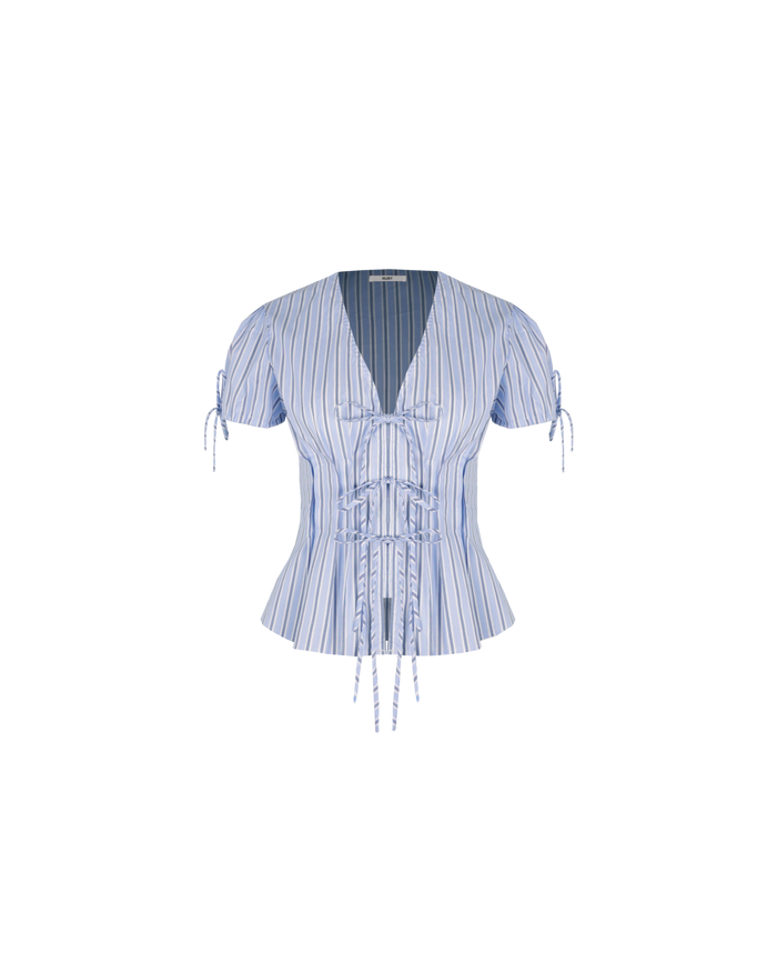 SIMONA BLOUSE BLUE SKY STRIPE