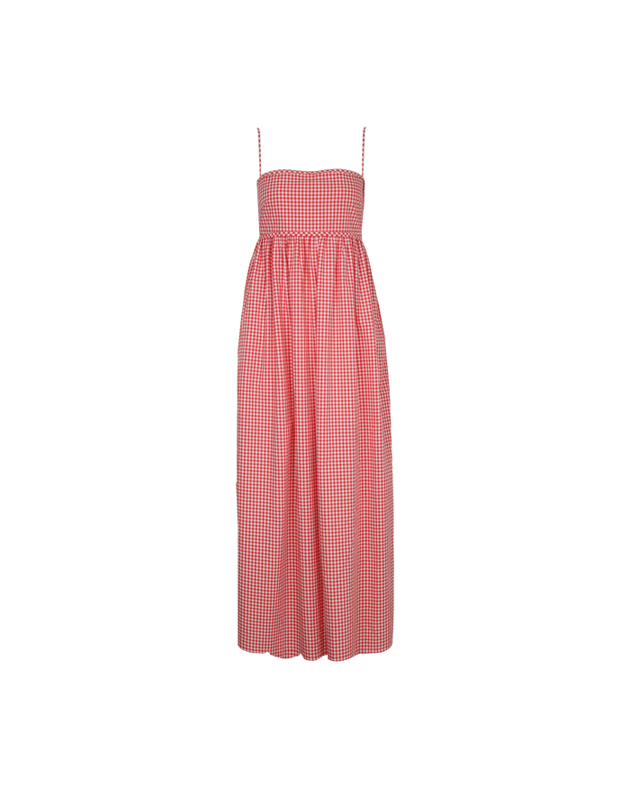 SPRITZ SUNDRESS RED GINGHAM