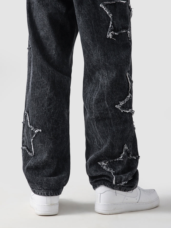 Star Denim baggy jeans male model side view full body Pakistan – GROOVY