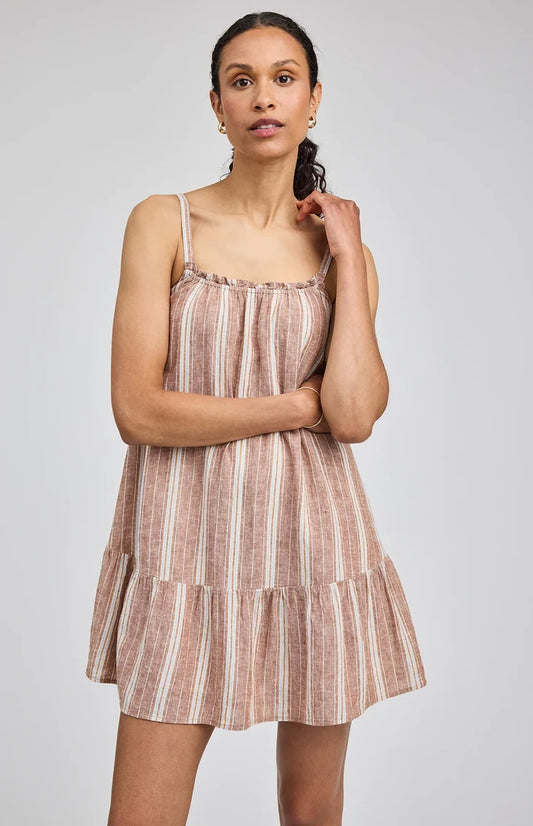 Stephanie Dress - Cappuccino Stripe