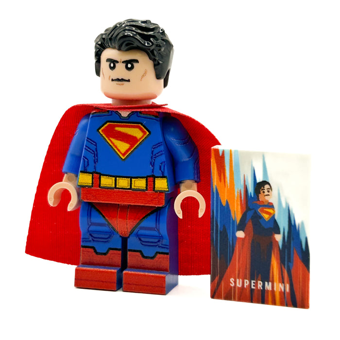 Custom LEGO Superman Minifig with Movie Tile 2025