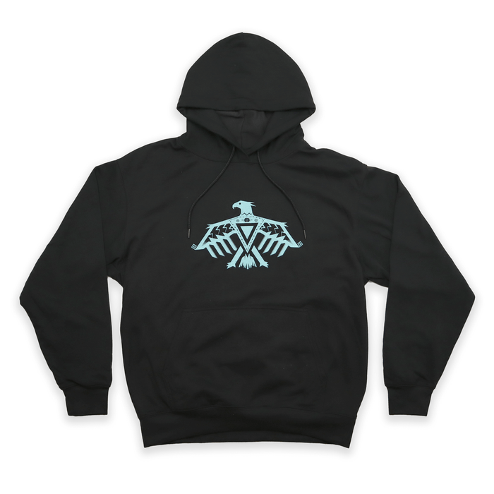 Thunderbird Hoodie featuring a sleek design with a bold aesthetic in black, perfect for comfort and style.