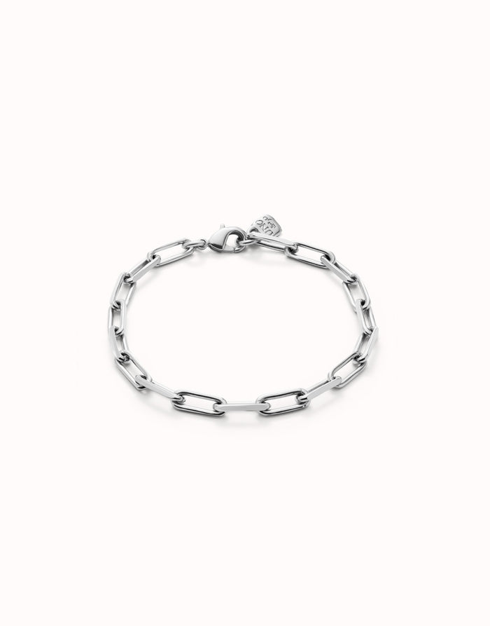 Uno de 50 Bracelet HAZTE Rectangular Link Chain Gold
