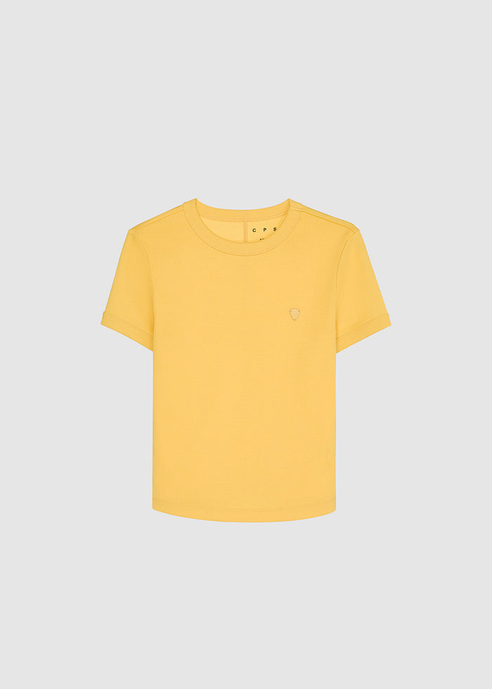 VERTICAL BACK-SEAM RIBBED TEE