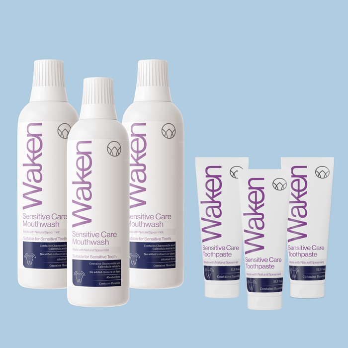 Waken Sensitive Care Saver Pack, 3-month chamomile bundle for sensitive teeth