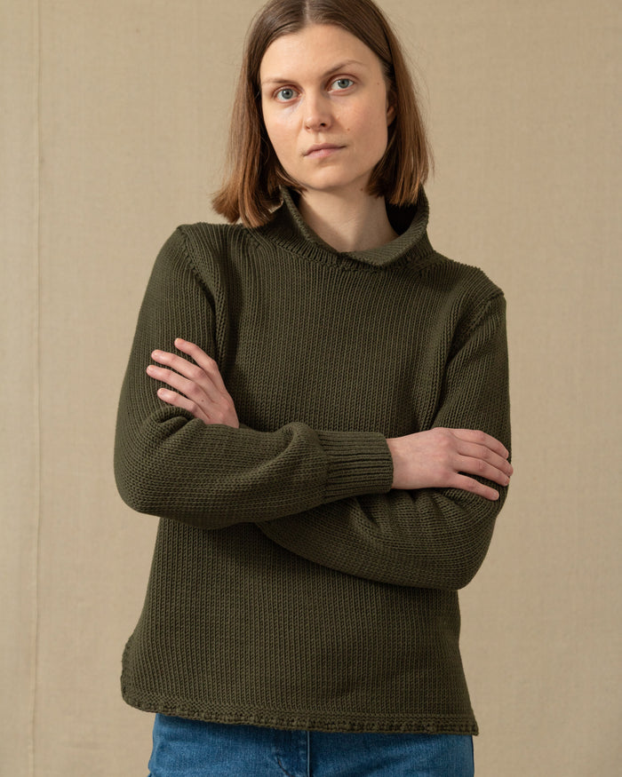 Women's Dock Sweater in Olive