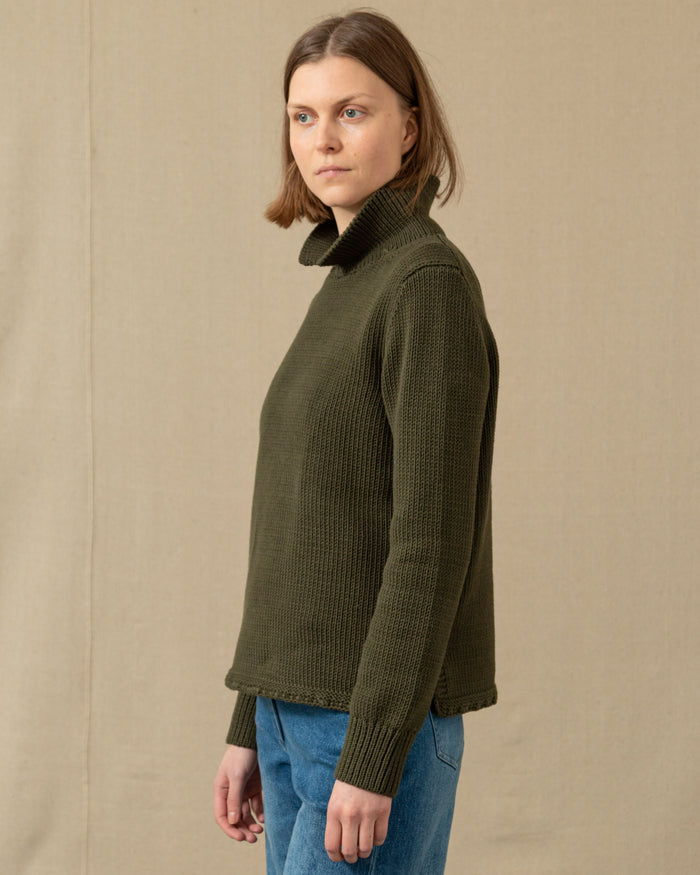 Women's Dock Sweater in Olive