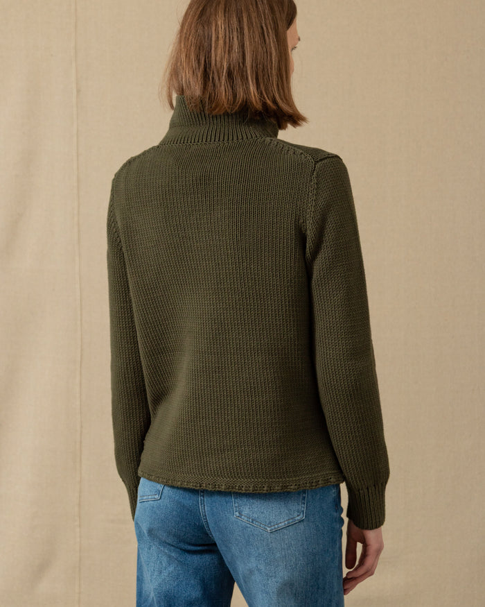 Women's Dock Sweater in Olive