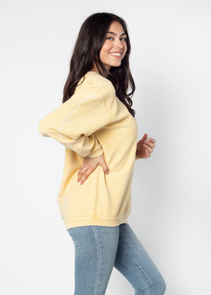 Women's Iowa College Block Original Corded Crew