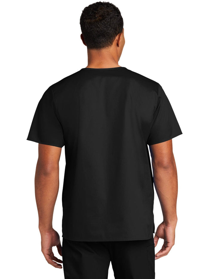 no-logo WonderWink Unisex WorkFlex Chest Pocket V-Neck Top-Regular-Wonderwink-Thread Logic